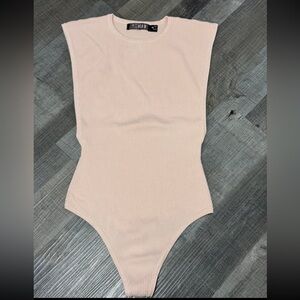 Rehab Ribbed Blush Bodysuit in Light Pink